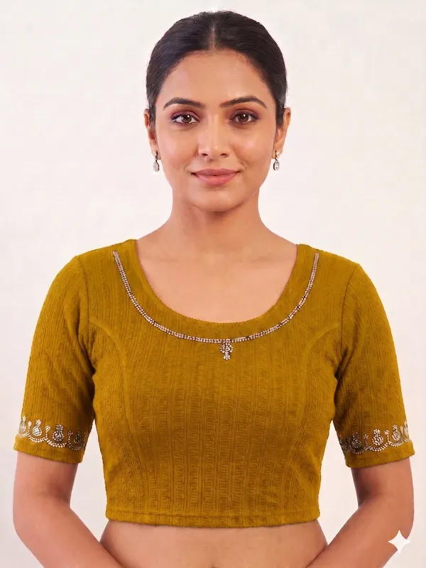 Mustard_Textured_Embroidered_Blouse_for_Women