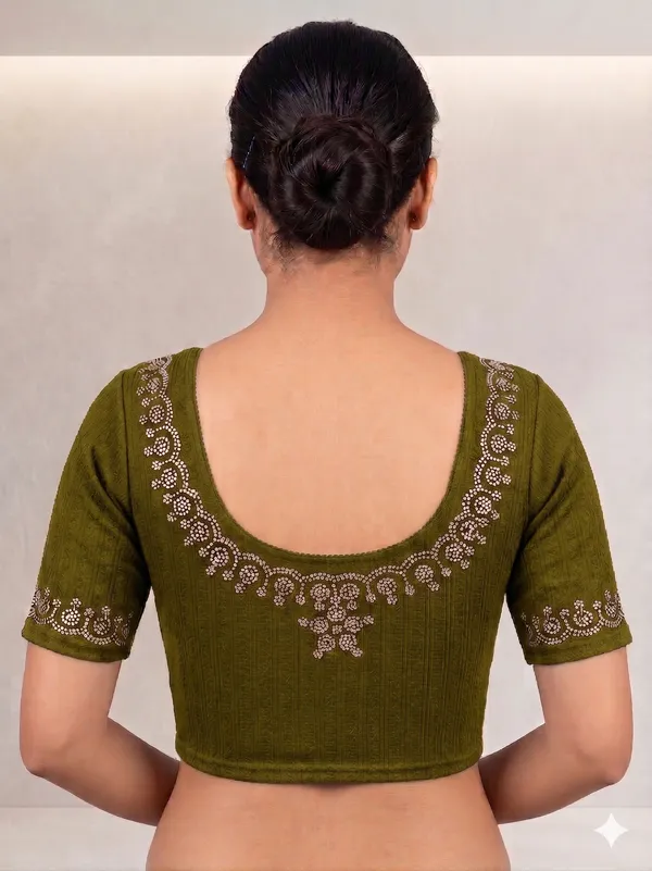 Olive_Green_Embellished_Blouse_for_Women