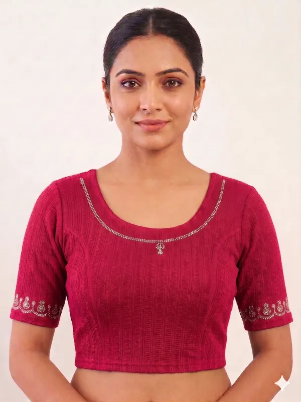 Maroon_Embroidered_Blouse_for_Women