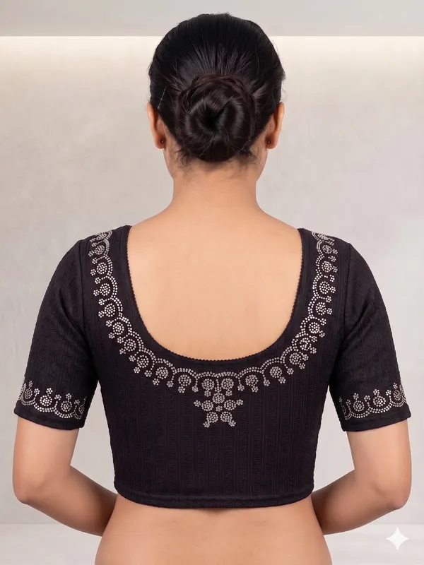 Black_Textured_Blouse_for_Women