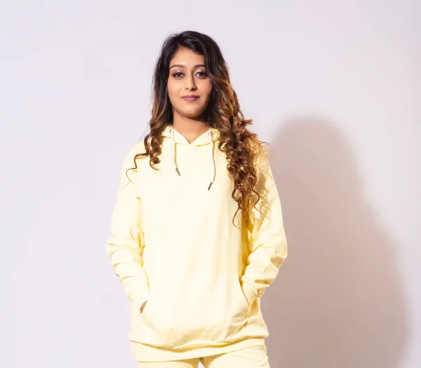 Yellow_Hooded_Sweatshirt_And_Jogger_Set