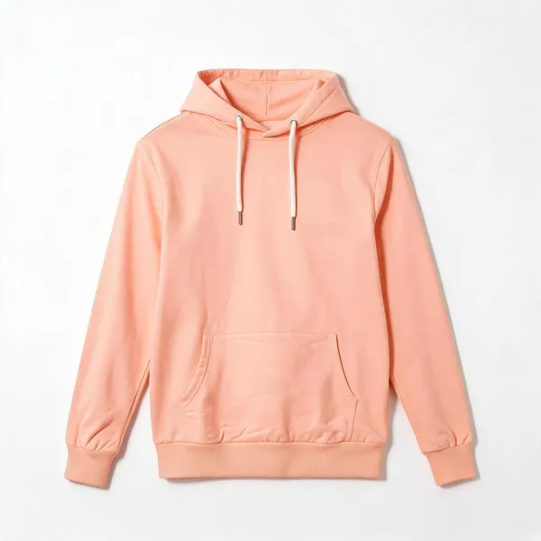 Peach_Hooded_Regular_Fit_Sweatshirt