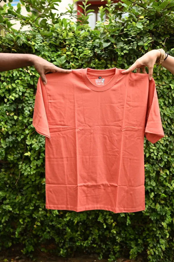Peach_Round_Neck_Half_Sleeve_T-Shirt