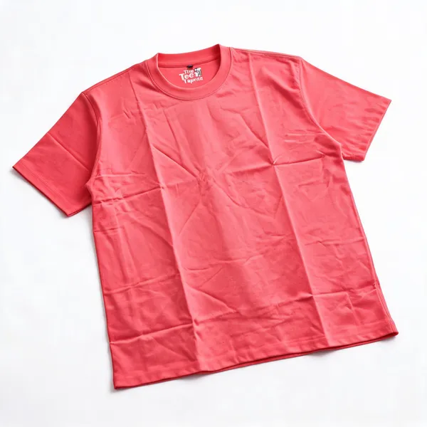 Coral_Pink_Round_Neck_Half_Sleeve_T-Shirt