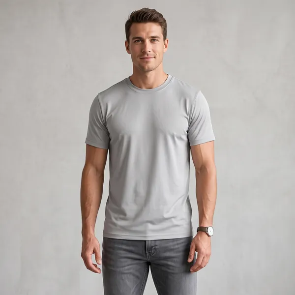 Light_Grey_Round_Neck_Half_Sleeve_T-Shirt