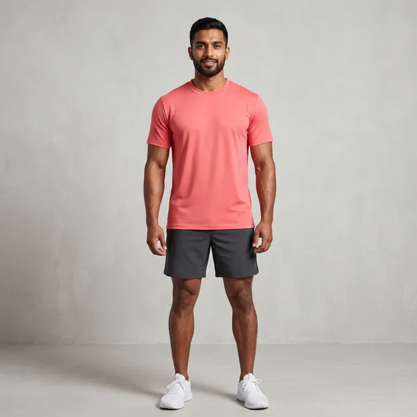 Coral_Pink_Round_Neck_Half_Sleeve_T-Shirt