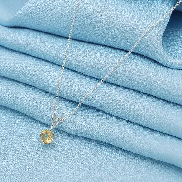 925_sterling_silver_yellow_citrine_studded_light_weight_pendant_with_chain