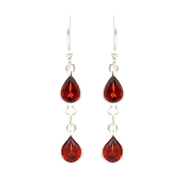 Natural_Red_Garnet_Two_Tier_Pear_Drop_925_Silver_Earrings