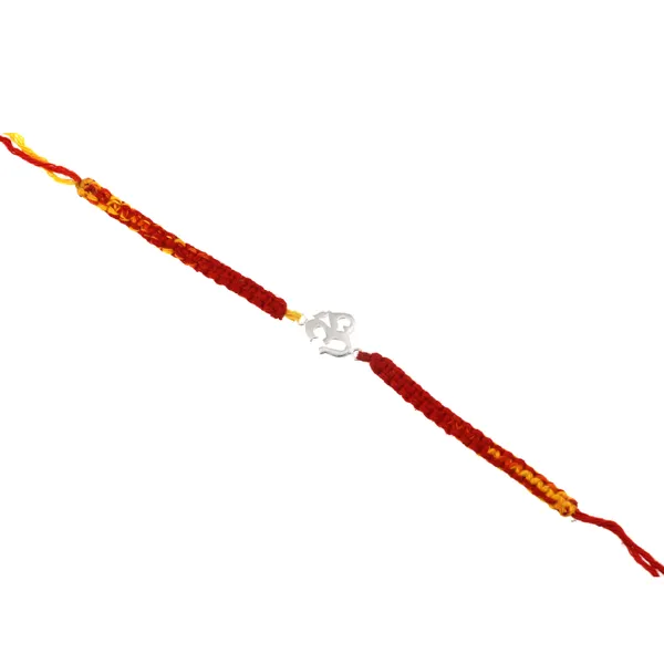 ITISHA_925_Sterling_Silver_Om_Design_|_Handcrafted_Thread_Rakhi_for_Brother_&_Men_|_Traditional_&_Skin-Friendly_Rakhi_for_Raksha_Bandhan