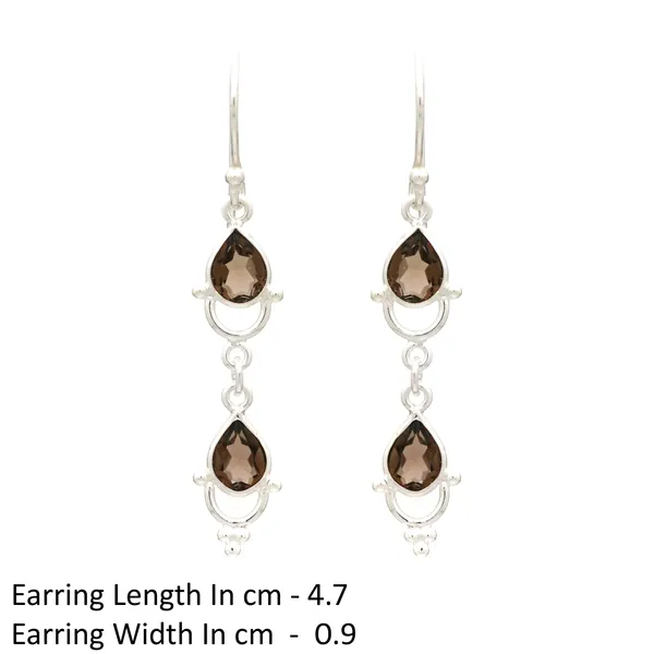 Handcrafted_Smoky_Quartz_925_Sterling_Silver_Earrings_-_Bezel_Style_Brown_Stone_Drops