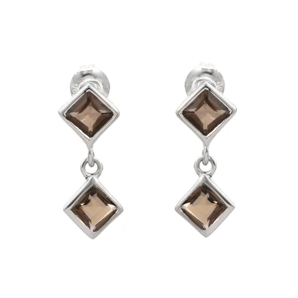 Smoky_Quartz_925_Silver_Square_Studs_-_Stylish_Modern_Daily_Wear