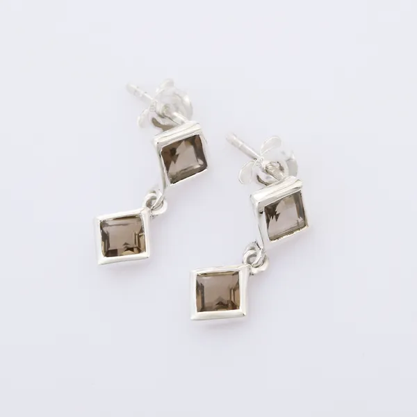 Smoky_Quartz_925_Silver_Square_Studs_-_Stylish_Modern_Daily_Wear