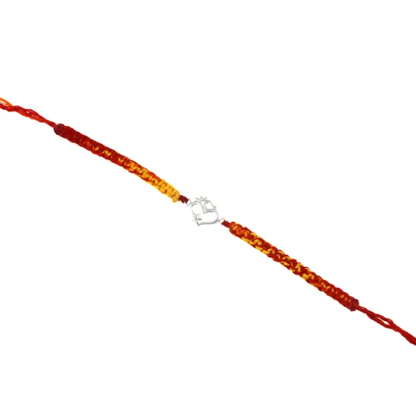 ITISHA_925_Silver_Om_Rakhi_for_Brother_|_Pure_Silver_Rakhi_with_Red-Yellow_Handwoven_Thread_|_Traditional_&_Spiritual_Raksha_Bandhan_Gift_for_Boys_&_Men