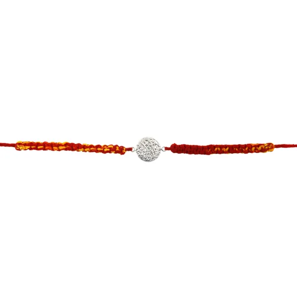 ITISHA_925_Sterling_Silver_Rakhi_for_Brother_|_Round_Textured_Design_with_Red-Yellow_Handwoven_Thread_|_Pure_Silver_Raksha_Bandhan_Gift_for_Men_&_Boys