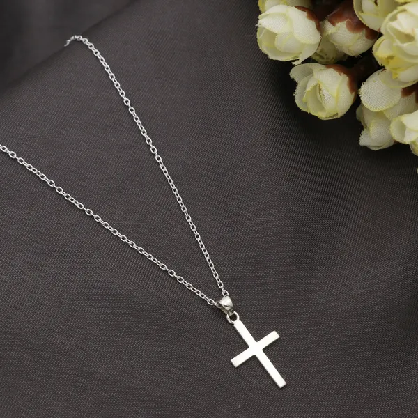 Simple_925_Sterling_Silver_Cross_Pendant_-_Plain_Silver_Necklace_for_Men_and_Women