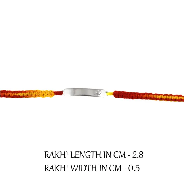 ITISHA_925_Sterling_Silver_Rakhi_with_Bar_Plate_Design_|_Pure_Silver_Thread_Band_for_Brother_|_Red-Yellow_Handmade_Raksha_Bandhan_Gift_for_Men_&_Boys