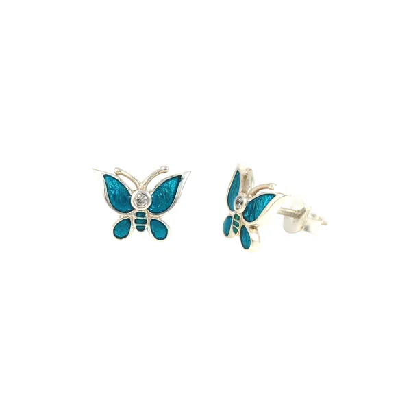 SILVER_ENAMEL_BUTERFLY_ITISHA_925_TURQUOISE_COLOR_SMALL_STUD