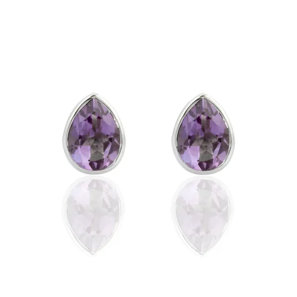 Natural_Amethyst_Pear_Shape_925_Silver_Bezel_Stud_Earrings