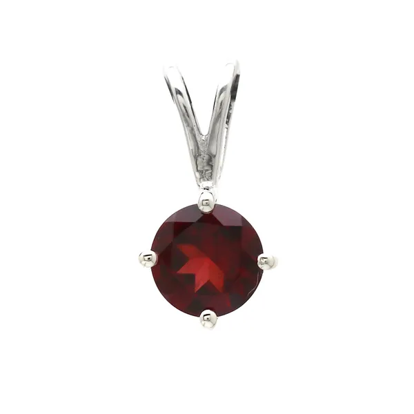 925_sterling_silver_garnet_studded_light_weight_pendant_with_chain