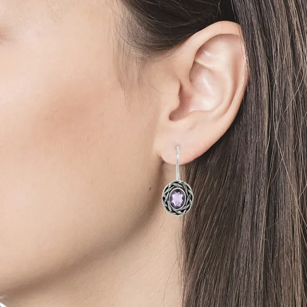 925_sterling_silver_light_weight_oval_shape_amethyst_studded_dangle_earring
