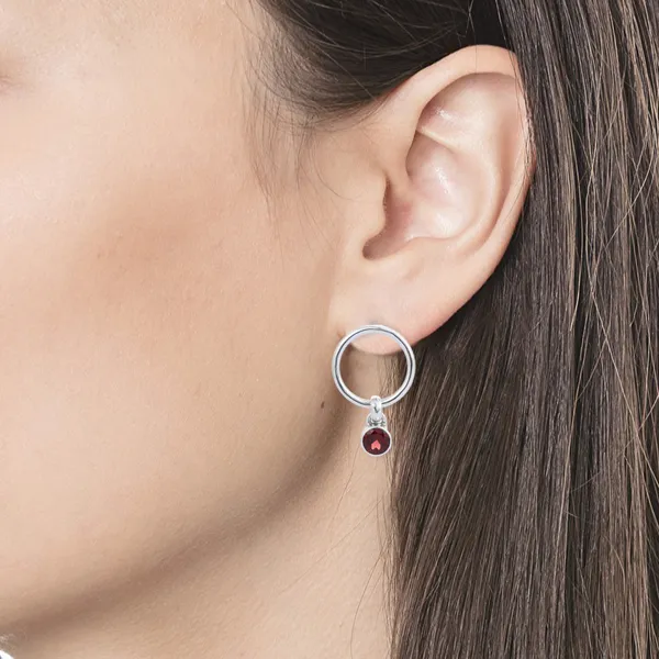 925_STERLING_SILVER_RED_GARNET_BALI_DANGLE_EARRING