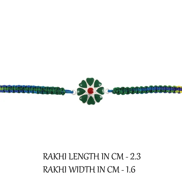 ITISHA_925_Silver_Heart_Petal_Thread_for_Brother_–_Handmade_Blue-Green_Design_|_Pure_Silver_Gift_for_Raksha_Bandhan