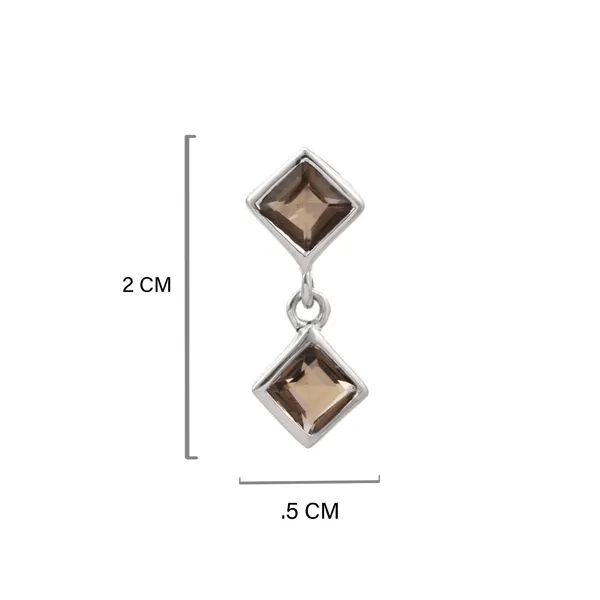 Smoky_Quartz_925_Silver_Square_Studs_-_Stylish_Modern_Daily_Wear