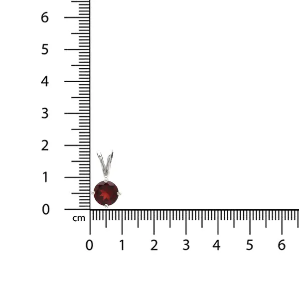 925_sterling_silver_garnet_studded_light_weight_pendant_with_chain