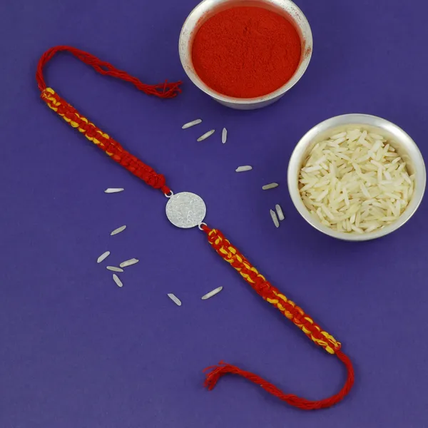 ITISHA_925_Sterling_Silver_Rakhi_for_Brother_|_Round_Textured_Design_with_Red-Yellow_Handwoven_Thread_|_Pure_Silver_Raksha_Bandhan_Gift_for_Men_&_Boys