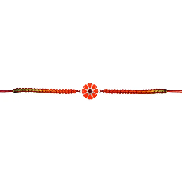 ITISHA_925_Silver_Floral_Rakhi_for_Brother_|_Handmade_Red_Thread_Rakhi_with_Heart_Petal_Design_|_Pure_Silver