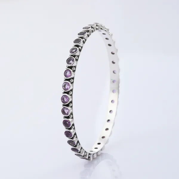 925_sterling_silver_Bangle_with_Amethyst