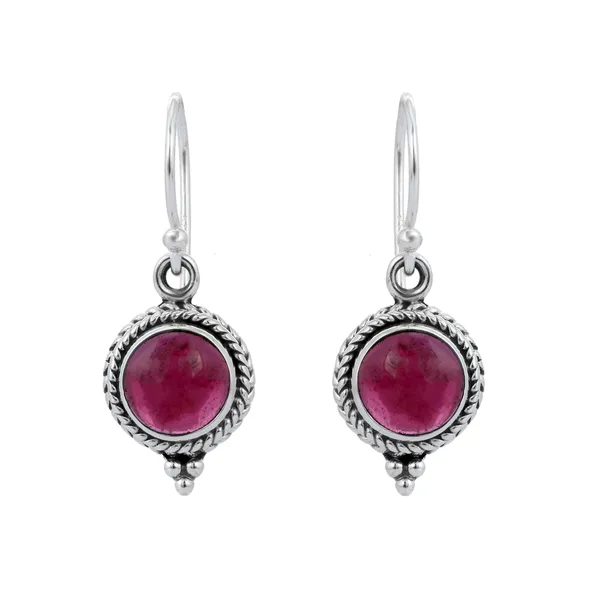 925_sterling_silver_light_weight_garnet_studded_dangle_earring