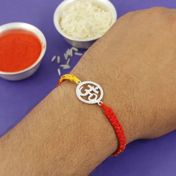 ITISHA_925_Sterling_Silver_Om_Rakhi_for_Boys_&_Men_|_Pure_Silver_Rakhi_with_Om_Symbol_for_Raksha_Bandhan_|_Traditional_&_Skin-Friendly_Gift_for_Brother