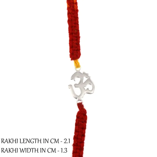 ITISHA_925_Sterling_Silver_Om_Design_|_Handcrafted_Thread_Rakhi_for_Brother_&_Men_|_Traditional_&_Skin-Friendly_Rakhi_for_Raksha_Bandhan