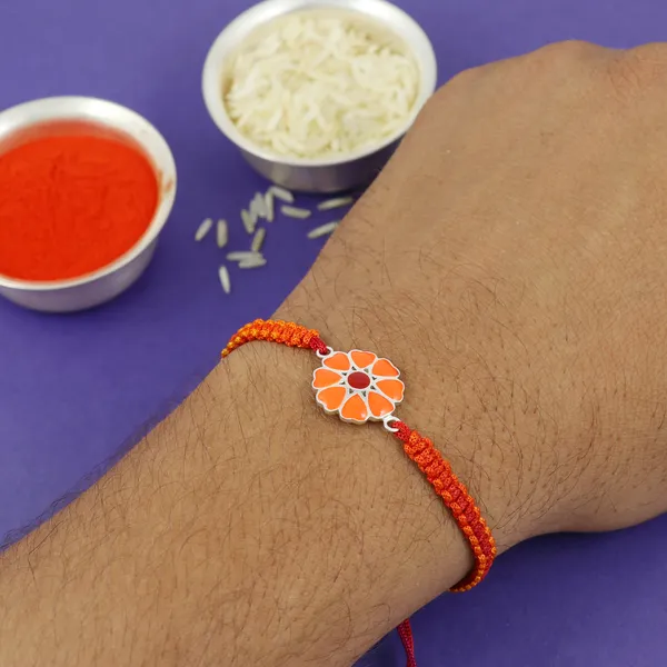 ITISHA_925_Silver_Floral_Rakhi_for_Brother_|_Handmade_Red_Thread_Rakhi_with_Heart_Petal_Design_|_Pure_Silver