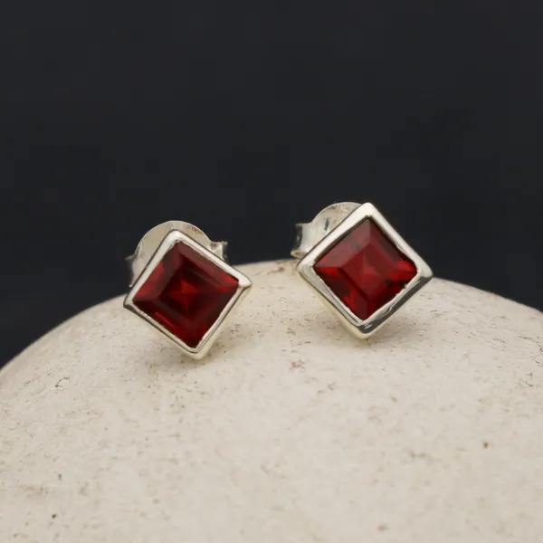 Natural_Red_Garnet_square_925_Sterling_Silver_Studs_-_Cute_Daily_Wear_square_Earrings