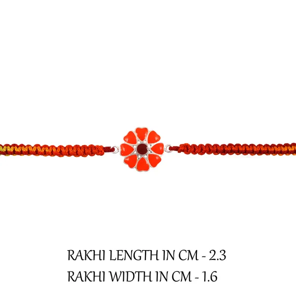 ITISHA_925_Silver_Floral_Rakhi_for_Brother_|_Handmade_Red_Thread_Rakhi_with_Heart_Petal_Design_|_Pure_Silver
