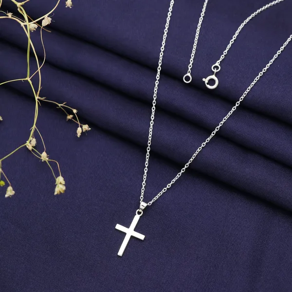Simple_925_Sterling_Silver_Cross_Pendant_-_Plain_Silver_Necklace_for_Men_and_Women