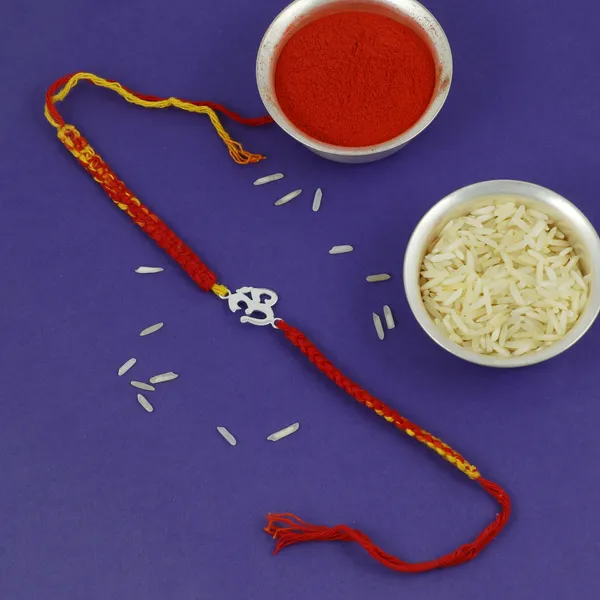ITISHA_925_Sterling_Silver_Om_Design_|_Handcrafted_Thread_Rakhi_for_Brother_&_Men_|_Traditional_&_Skin-Friendly_Rakhi_for_Raksha_Bandhan
