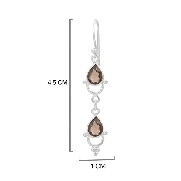 Handcrafted_Smoky_Quartz_925_Sterling_Silver_Earrings_-_Bezel_Style_Brown_Stone_Drops