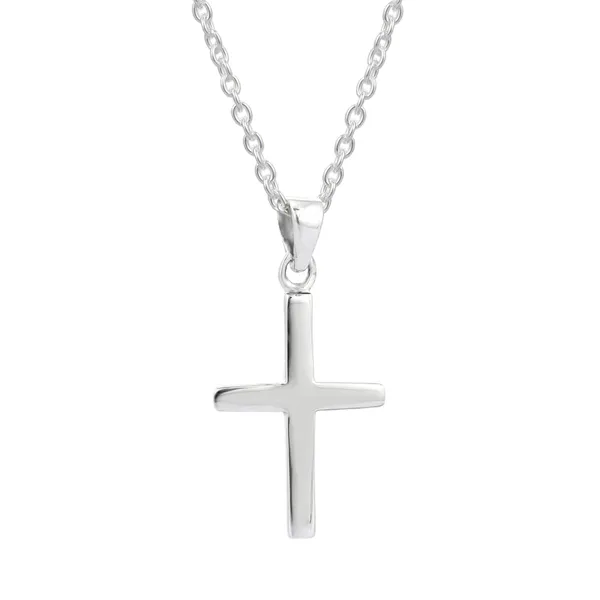 Simple_925_Sterling_Silver_Cross_Pendant_-_Plain_Silver_Necklace_for_Men_and_Women