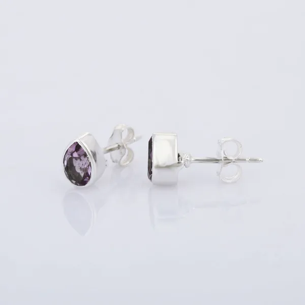 Natural_Amethyst_Pear_Shape_925_Silver_Bezel_Stud_Earrings