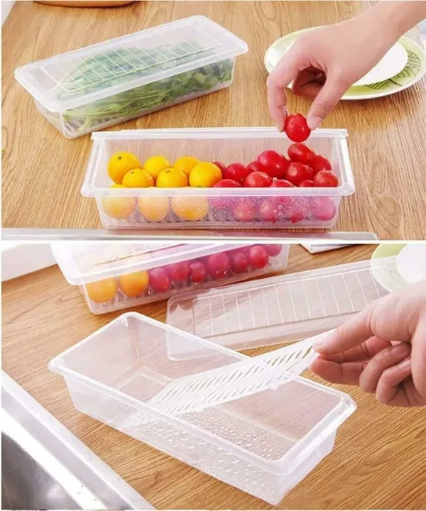 Refrigerator_Storage_Container_With_Drain_Plate