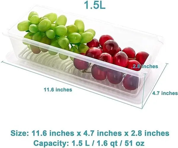 Refrigerator_Storage_Container_With_Drain_Plate