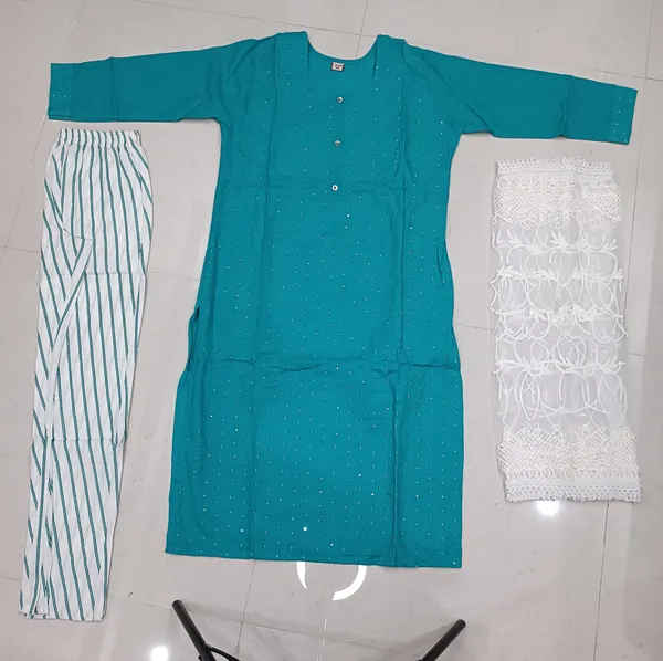 Turquoise_Straight_Kurta_Set_for_Women