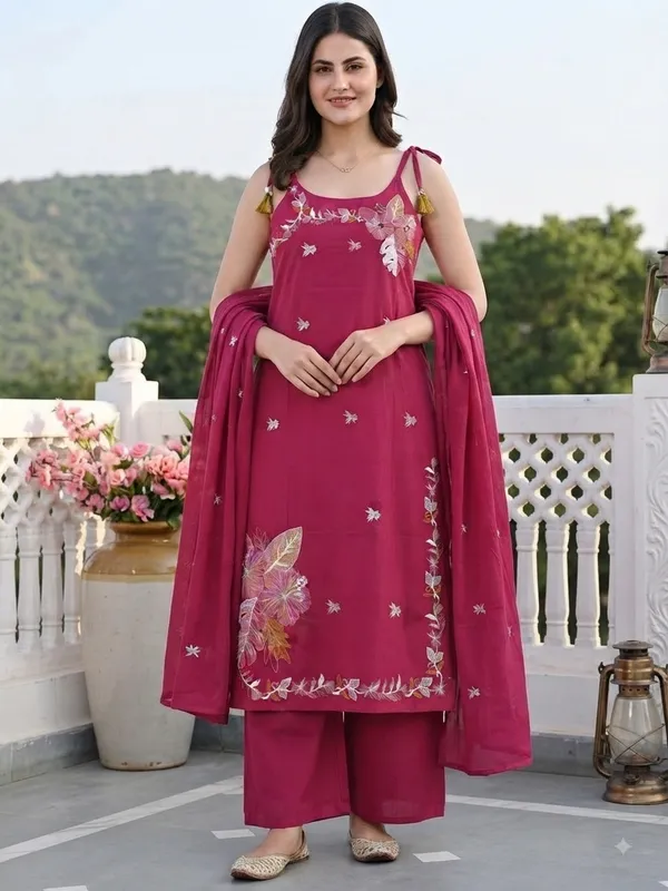 Pink_Cotton_Sleeveless_Embroidered_Ethnic_Kurta_Set_For_Women