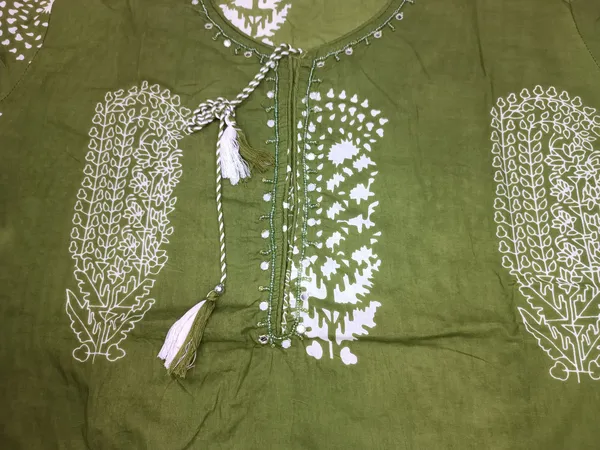 Olive_Green_Cotton_Printed_Kurti_Set_for_Women