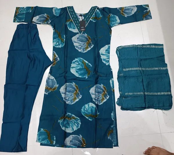 Blue_Printed_Embellished_Suit_Set_for_Women