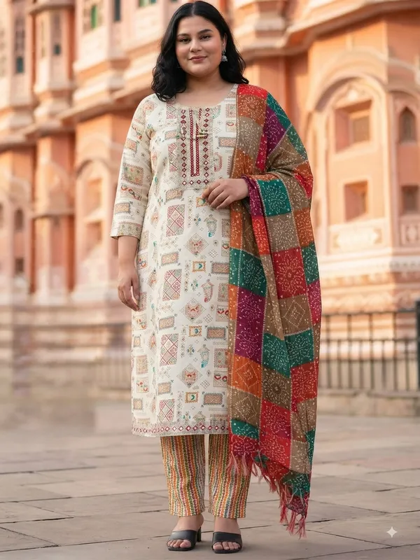 Cream_&_Multicolor_Embroidered_Soft_Cotton_Ethnic_Kurta_Set_for_Women