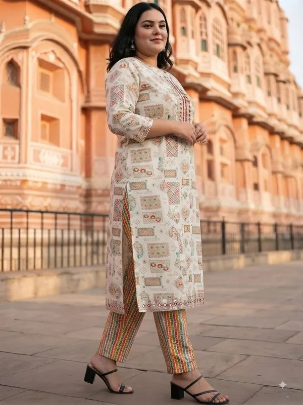 Cream_&_Multicolor_Embroidered_Soft_Cotton_Ethnic_Kurta_Set_for_Women